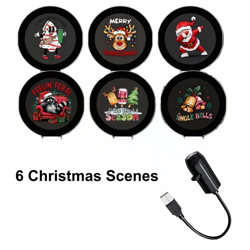 ๐๐ Plug-&-Play HD Christmas Projector โ 6 or 10 Festive Scenes