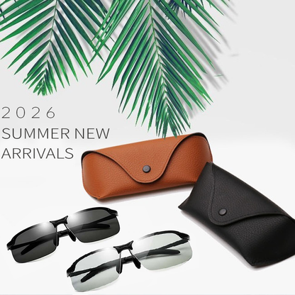 Smart polarized sunglasses with optional eyeglass case set