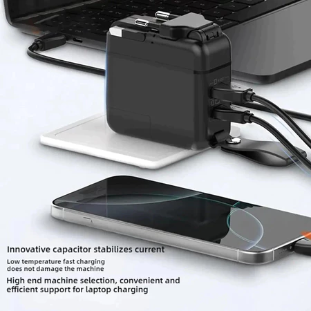 Travel Adapter 65W GaN Charger with Replaceable Plug UK/EU/US/AU Global Universal Travel Fast Charger