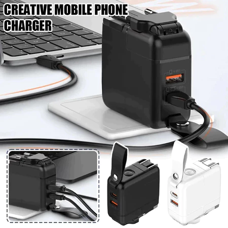 Travel Adapter 65W GaN Charger with Replaceable Plug UK/EU/US/AU Global Universal Travel Fast Charger
