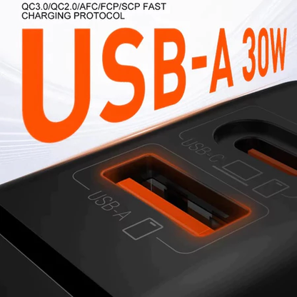 Travel Adapter 65W GaN Charger with Replaceable Plug UK/EU/US/AU Global Universal Travel Fast Charger