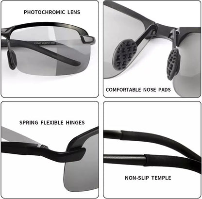 Smart polarized sunglasses with optional eyeglass case set