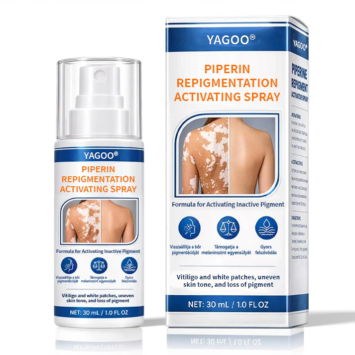 Wake up your skin’s natural colour with YAGOO® Piperine Repigment Activator Spray – formulated to activate dormant pigment cells and restore your true complexion.