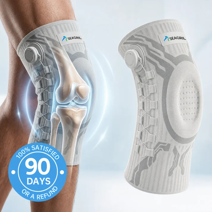 No more stiffness and slippage! SEAGRIL Adjustable Compression Knee Brace redefines safety for everyday activities.