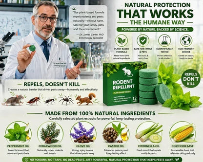 🐭 Natural Rodent Repellent Balls – Keep Mice & Rats Away Without Traps or Chemicals