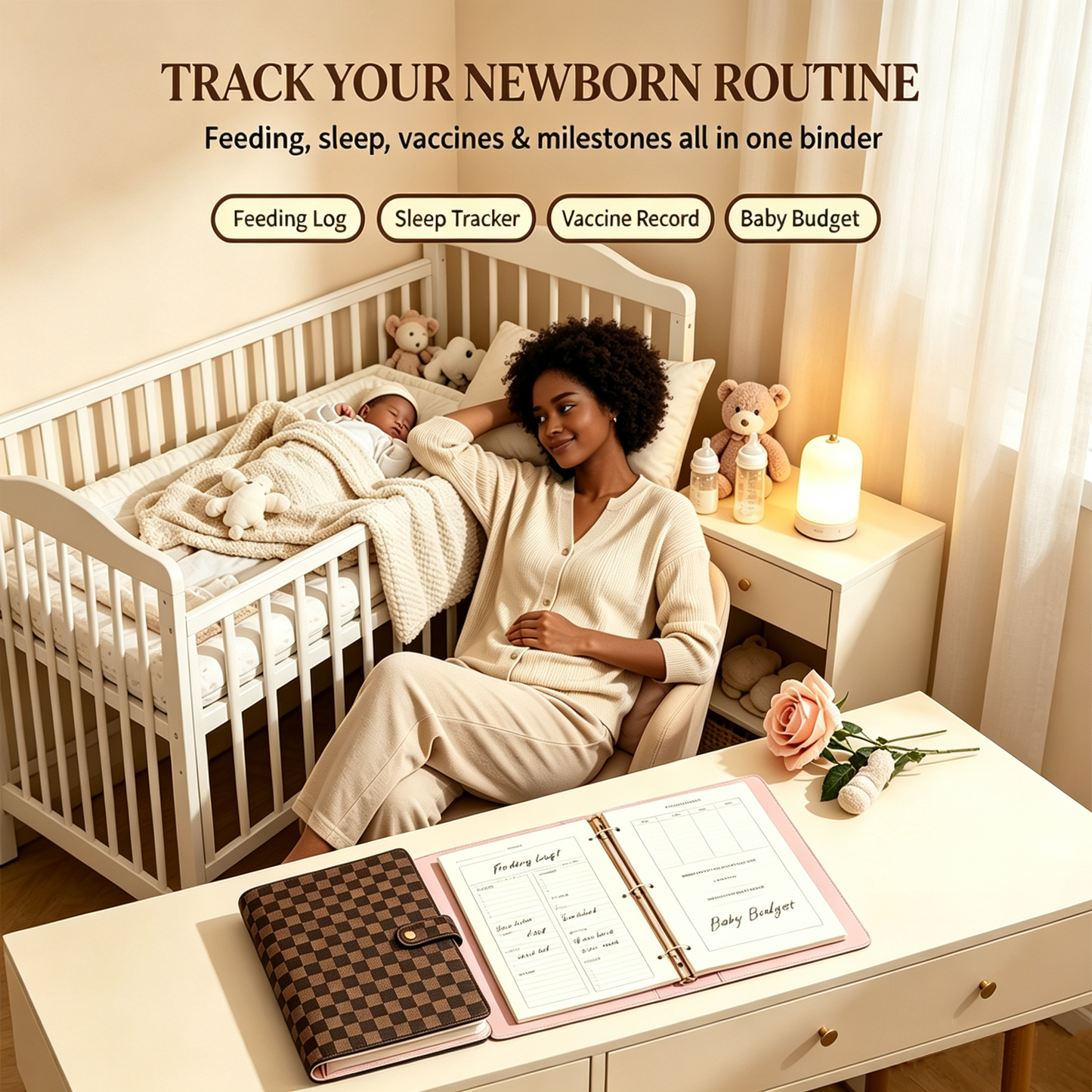 🤱💝Pregnancy to Newborn Planner Track doctor visits, feeding, sleep, vaccines & baby prep in one binder.