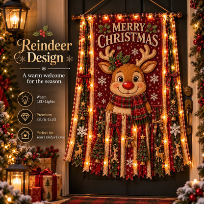 🎄✨ Christmas Glow Door Banner – Light-Up Holiday Welcome Decor for a Festive Entrance