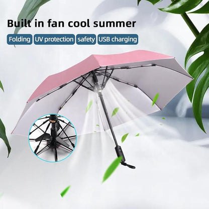 ❄️Portable AC? It’s This Umbrella!--Sun Umbrella with Fan and Mister