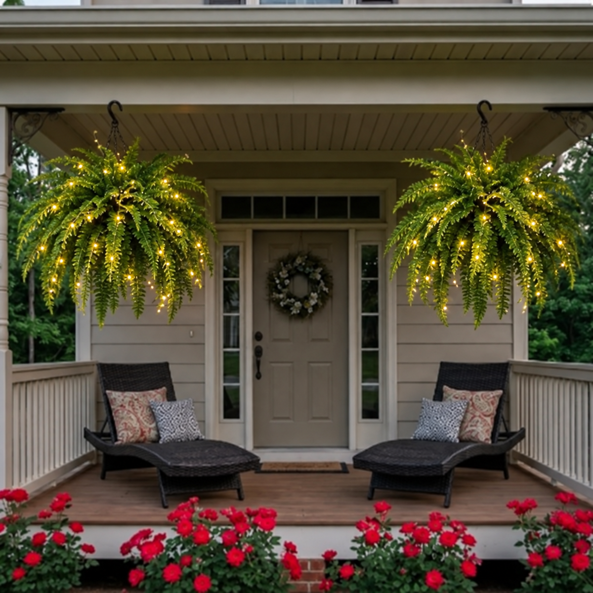 🔥49% Sale Only Today-Realistic Faux Greenery for Porch, Patio & Home – UV Resistant, Zero Maintenance