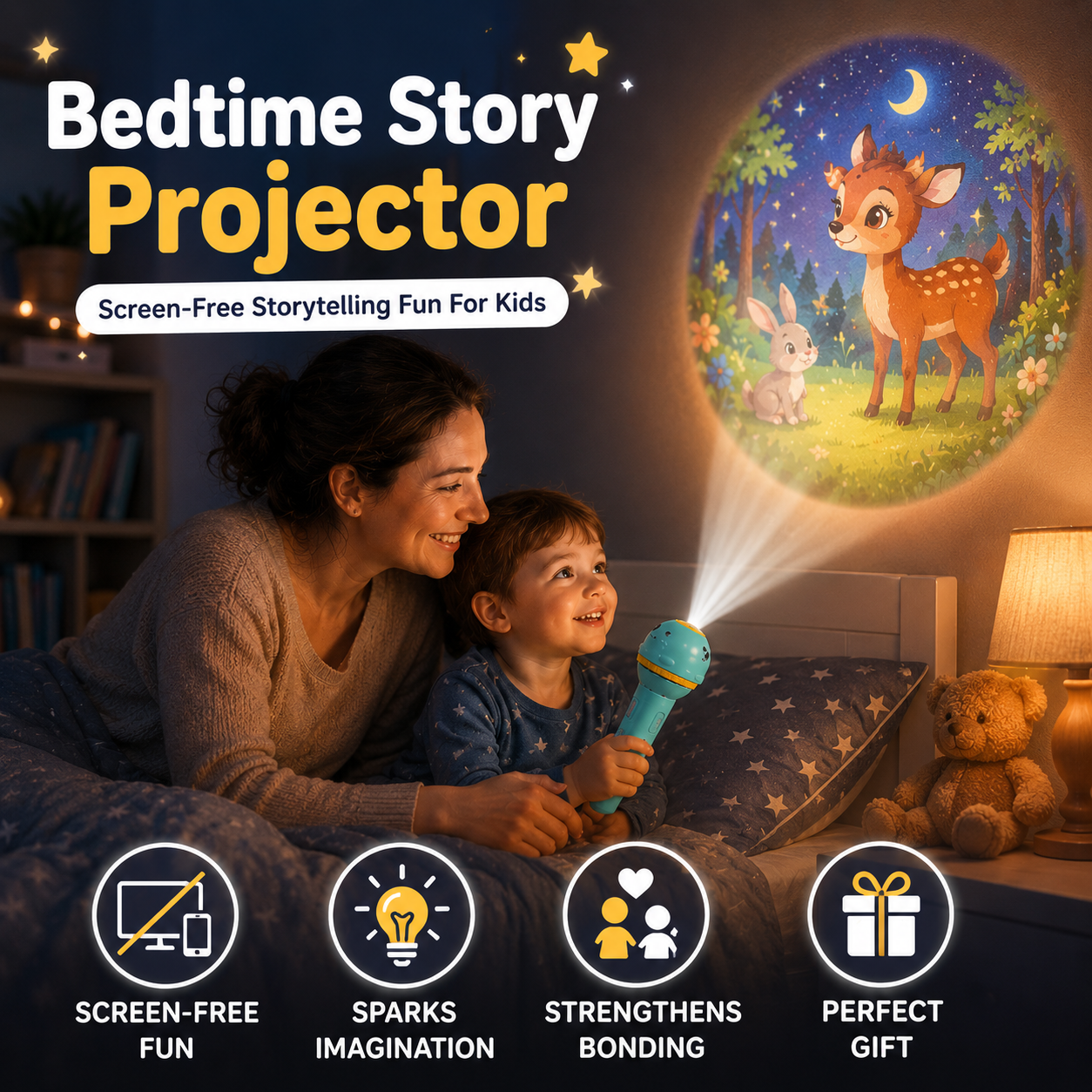Bedtime Story Projector – Screen-Free Storytelling Fun For Kids