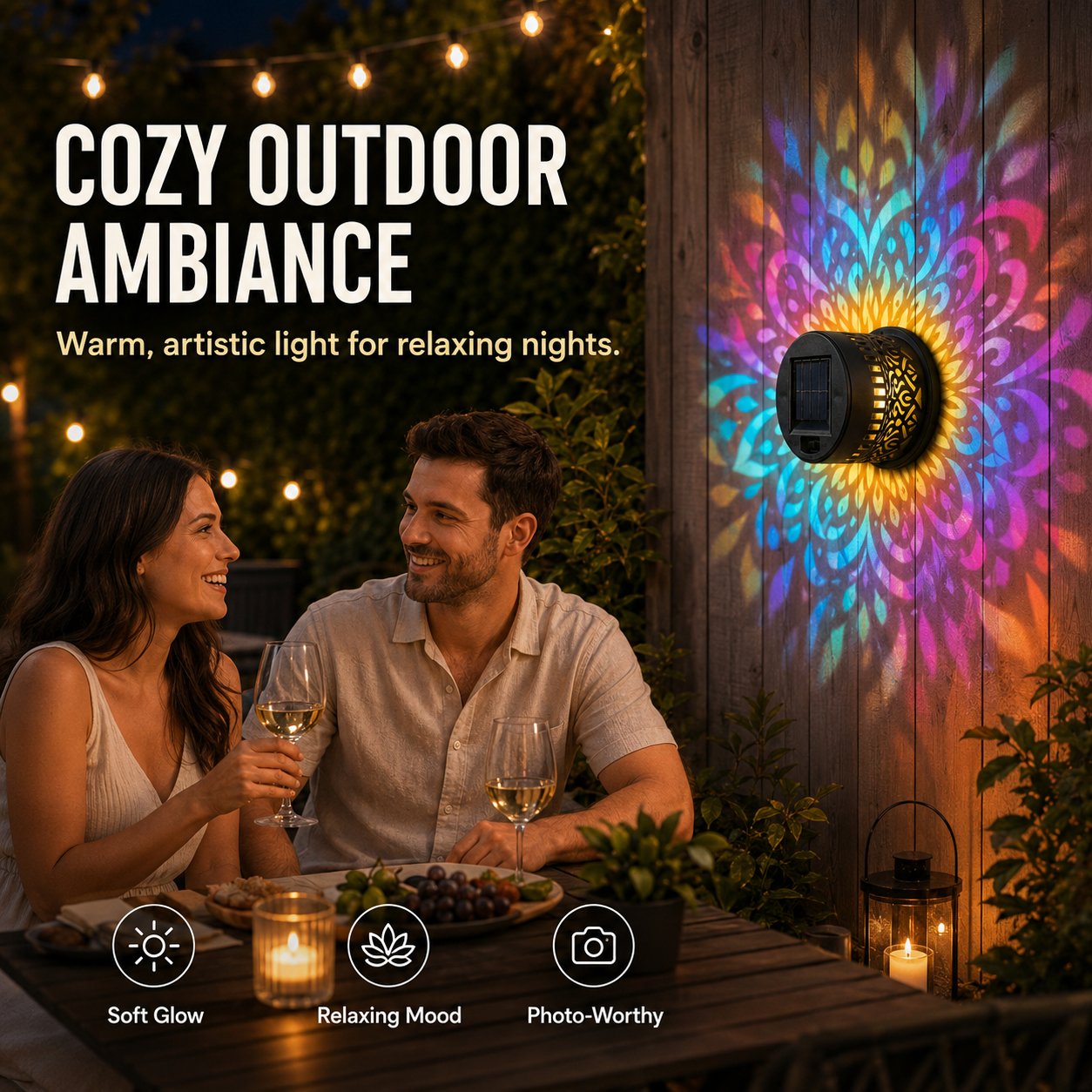 Seven-Color Changing Solar Mandala Lights