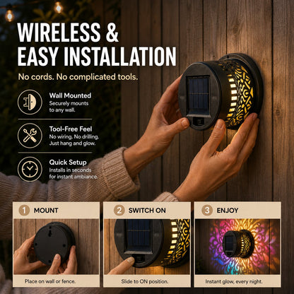 Seven-Color Changing Solar Mandala Lights