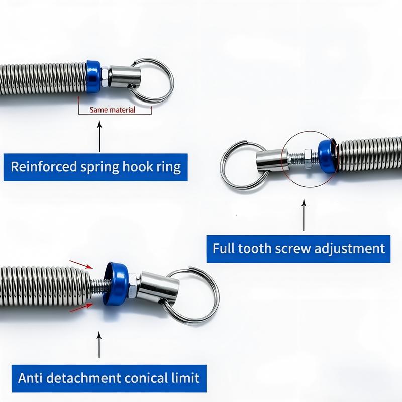 2 PCS Car Trunk Spring 5.9\"-9.44\" High Carbon Alloy Steel Full-Thread Screw