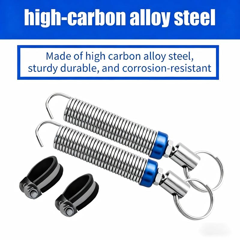 2 PCS Car Trunk Spring 5.9\"-9.44\" High Carbon Alloy Steel Full-Thread Screw