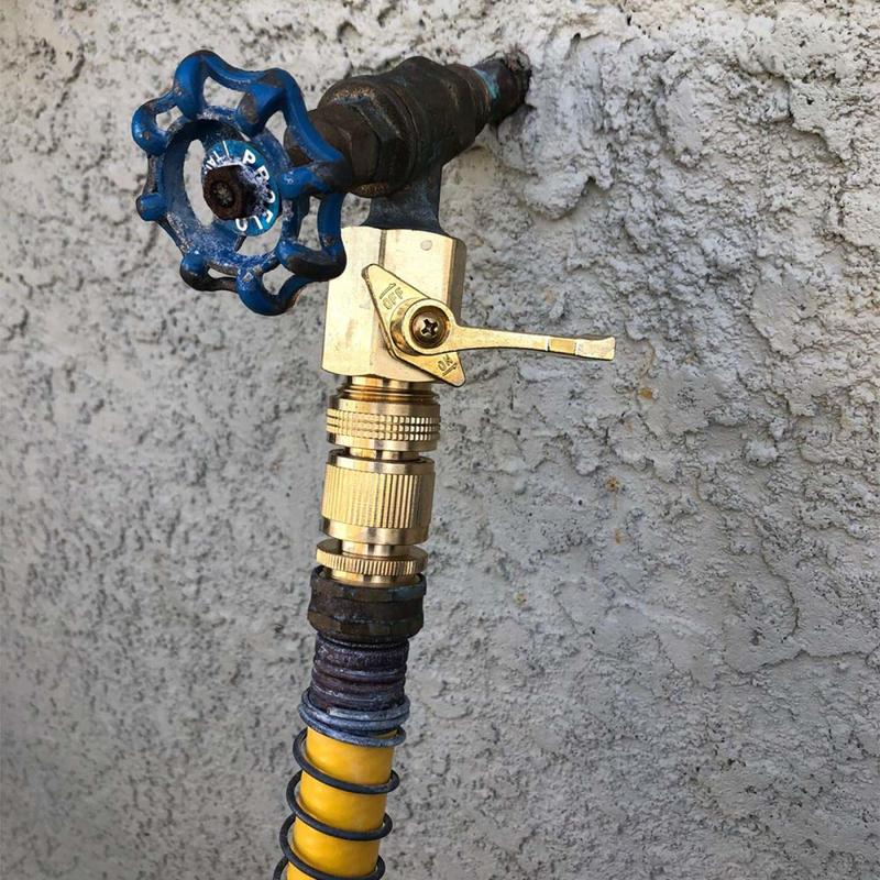 Garden Hose Quick Connector-Solid Brass 3/4 Inch GHT Thread Fitting
