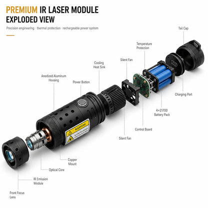 🔥120W 900-1100nm Infrared Laser Pen – 2026 Upgraded, Cuts & Marks with Precision