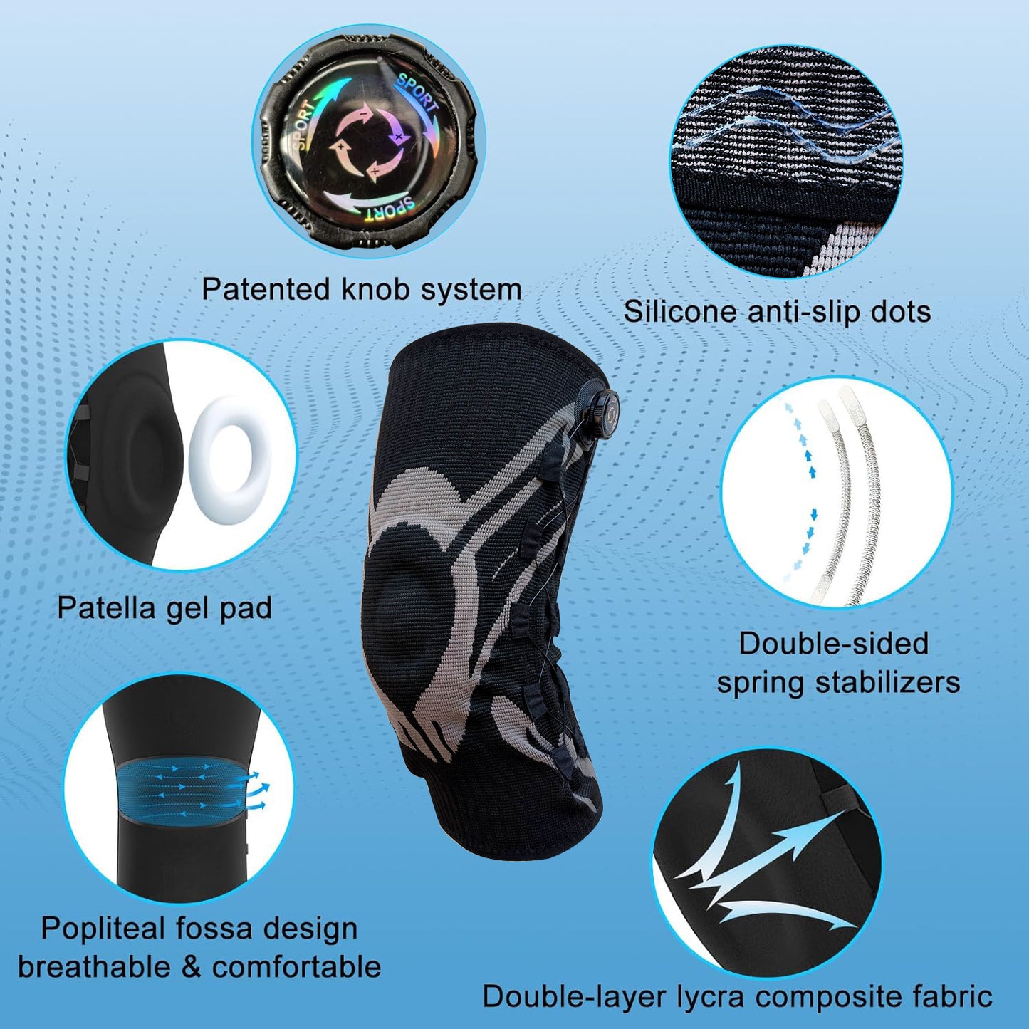 No more stiffness and slippage! SEAGRIL Adjustable Compression Knee Brace redefines safety for everyday activities.