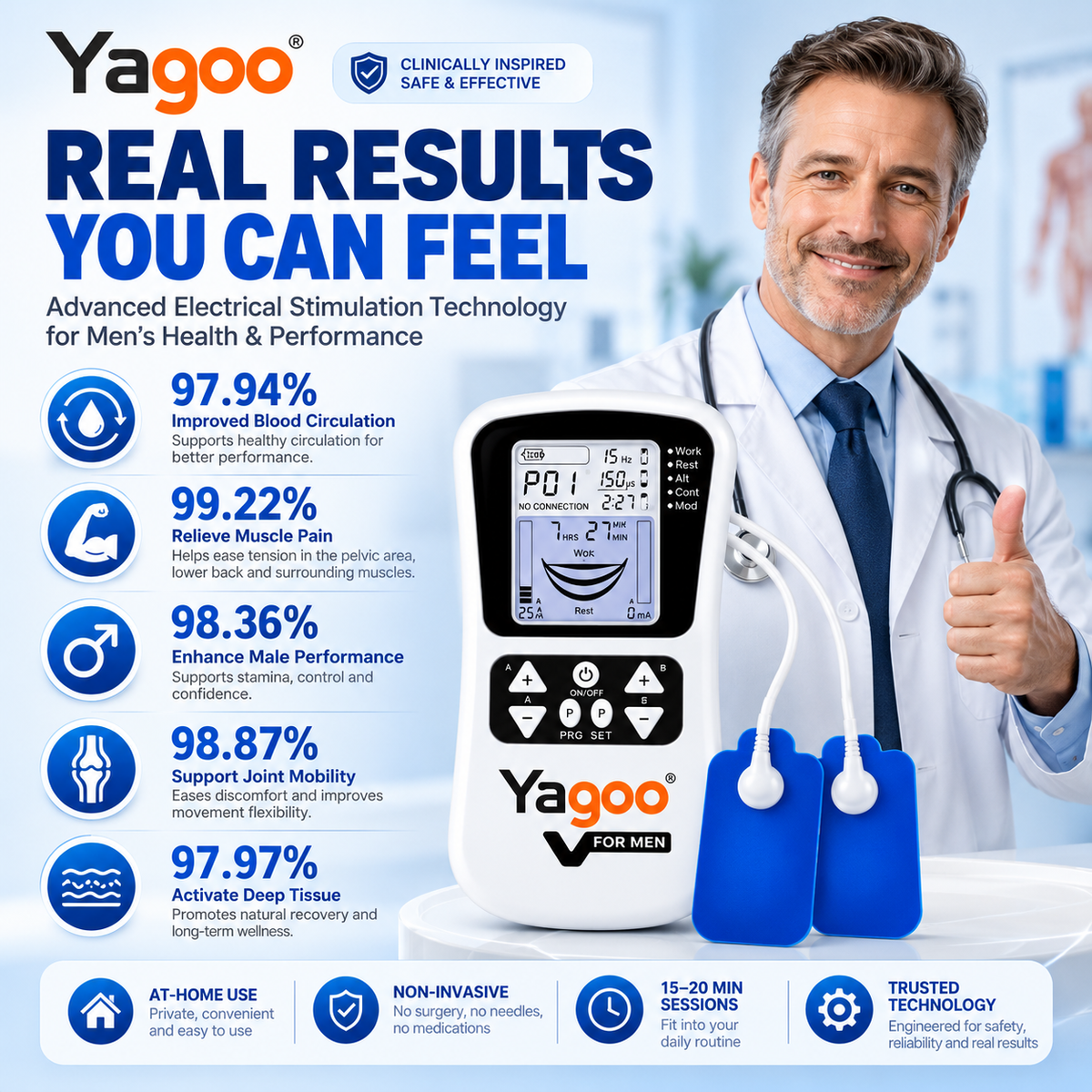 ⚡💥Micro-electro-pulse therapy:Multifunctional dredging and physiotherapy, whole body electrotherapy- No surgery, no needles – pain disappears, Restore male confidence