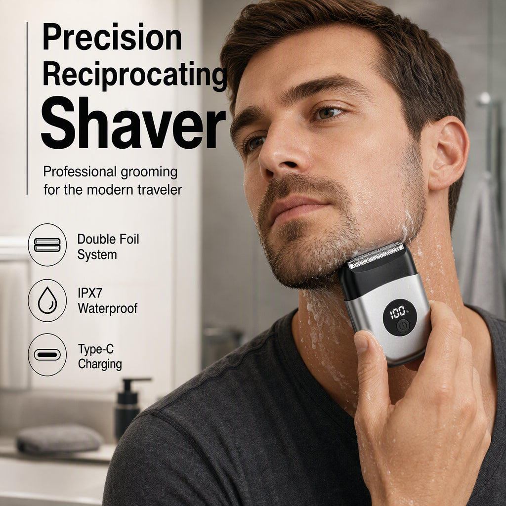 📢📢 50% OFF! Compact Electric Foil Shaver – Dual Heads for a Close Shave at Home or Away ✨✈️