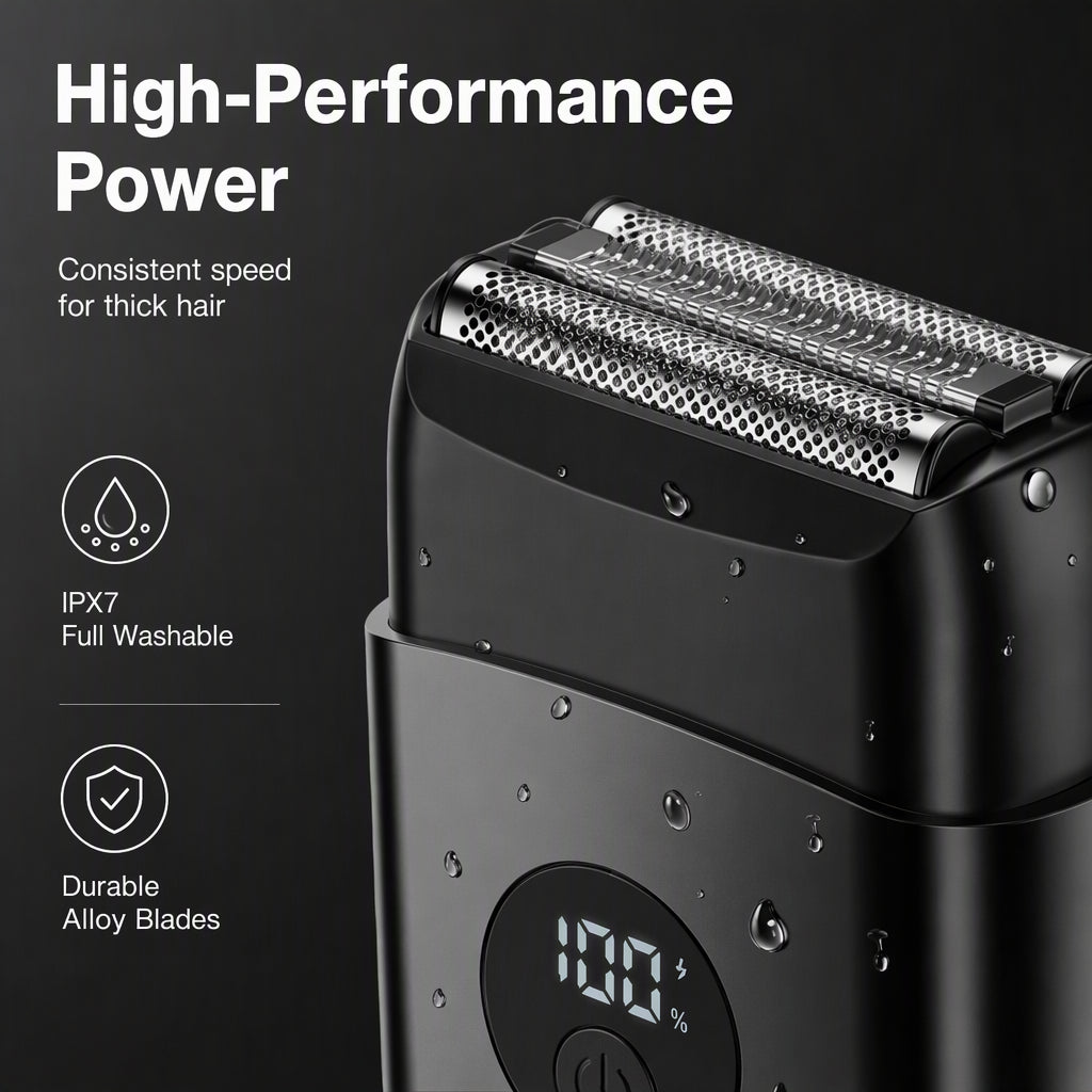 📢📢 50% OFF! Compact Electric Foil Shaver – Dual Heads for a Close Shave at Home or Away ✨✈️