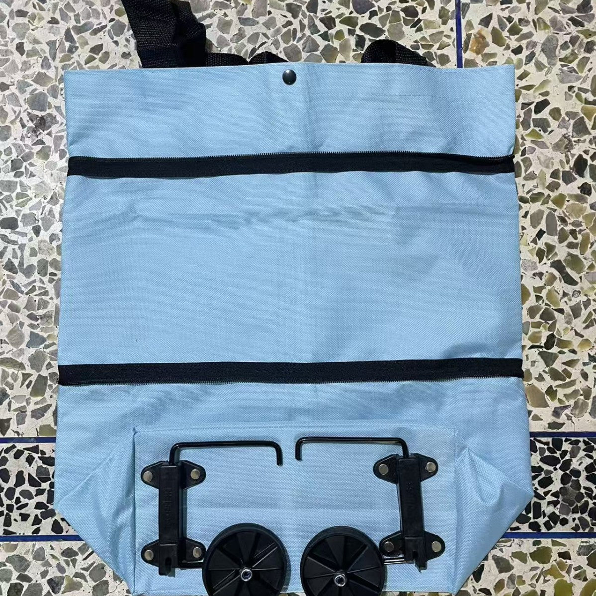 ⏳2-in-1 Foldable Shopping Cart Bag with Wheels, Reusable Grocery Tote, Large Capacity